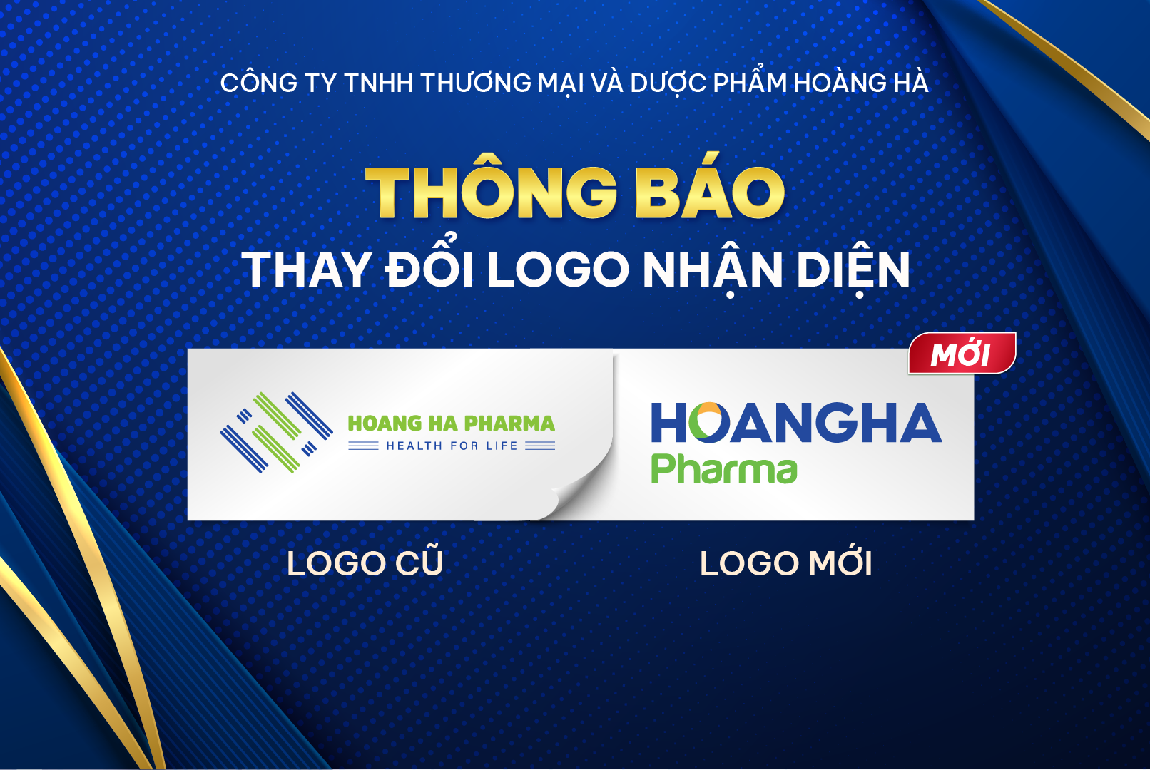Thay đổi Logo Hoàng Hà Pharma